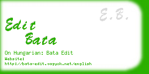 edit bata business card